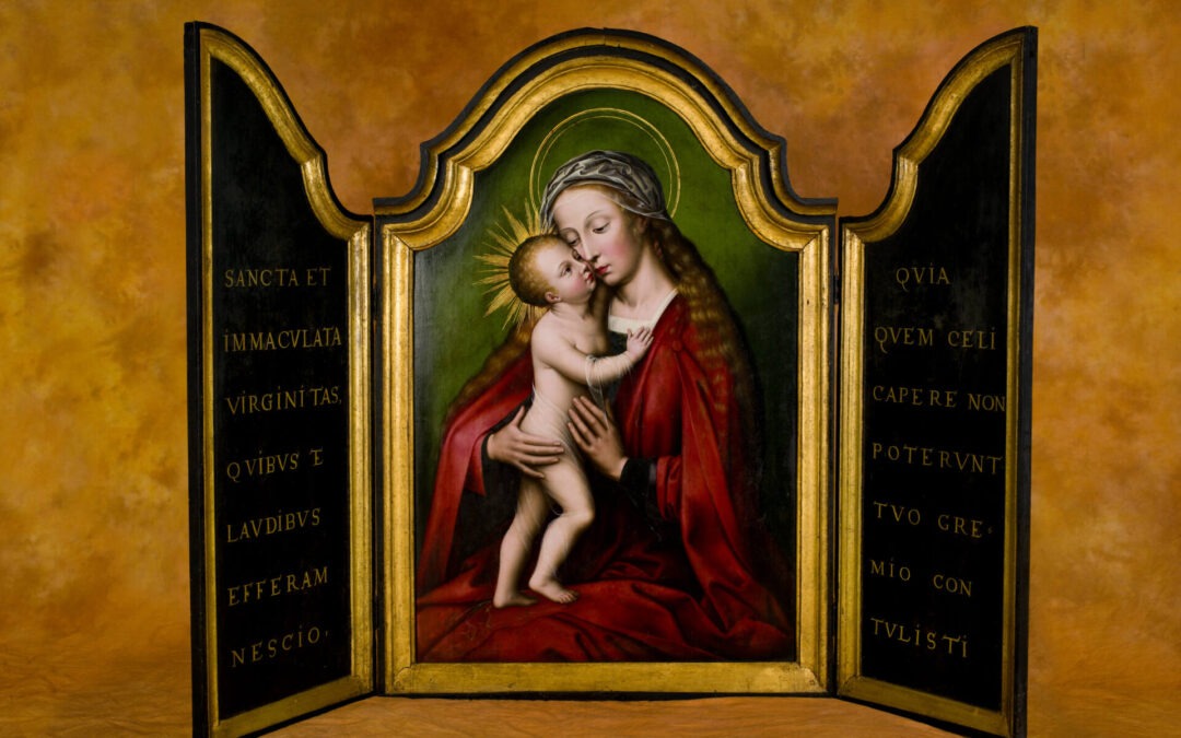 La Red Huellas de Teresa muestra el tríptico de la Virgen con el niño que se guarda en el convento de Las Madres como pieza destacada